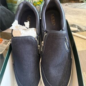 Ralph Lauren Men's Navy Slip-On Loafers